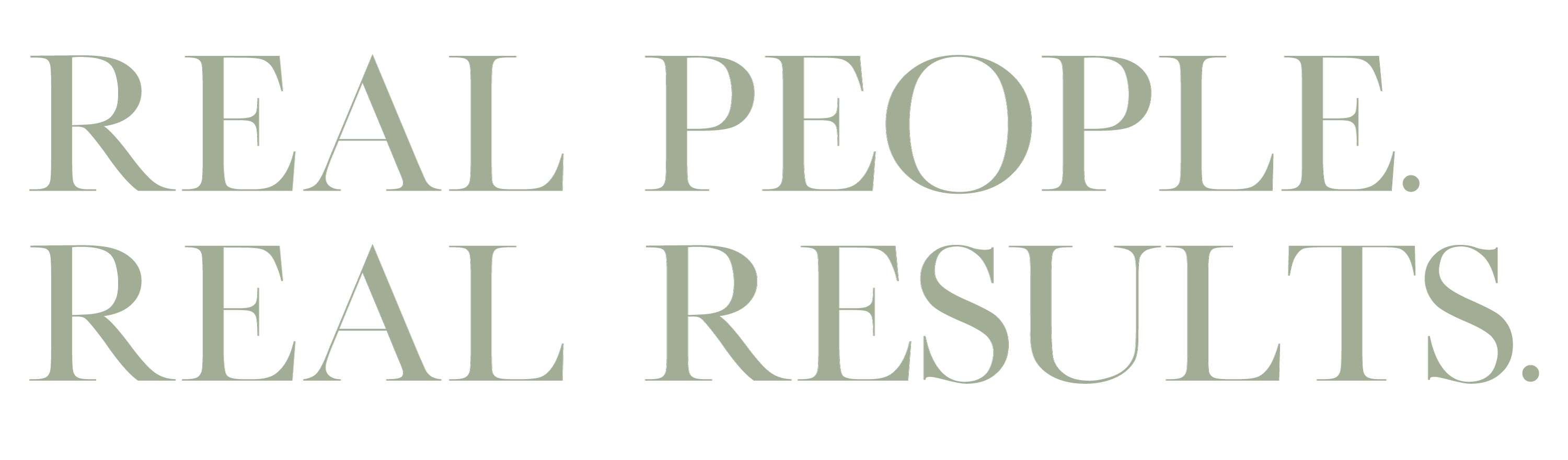 Real People Real Results Sage Stacked
